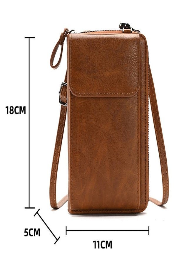 موكا محفظة موكا النسائية ذات الحزام الكتفي مع حامل للهاتف المحمول وجيب صغير وحقيبة يد صغيرة مع فتحات للبطاقات/حزام كتف للنساء (وردي) - Image 4